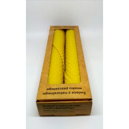 Świece 100 % wosku pszczelego 2 sztuki